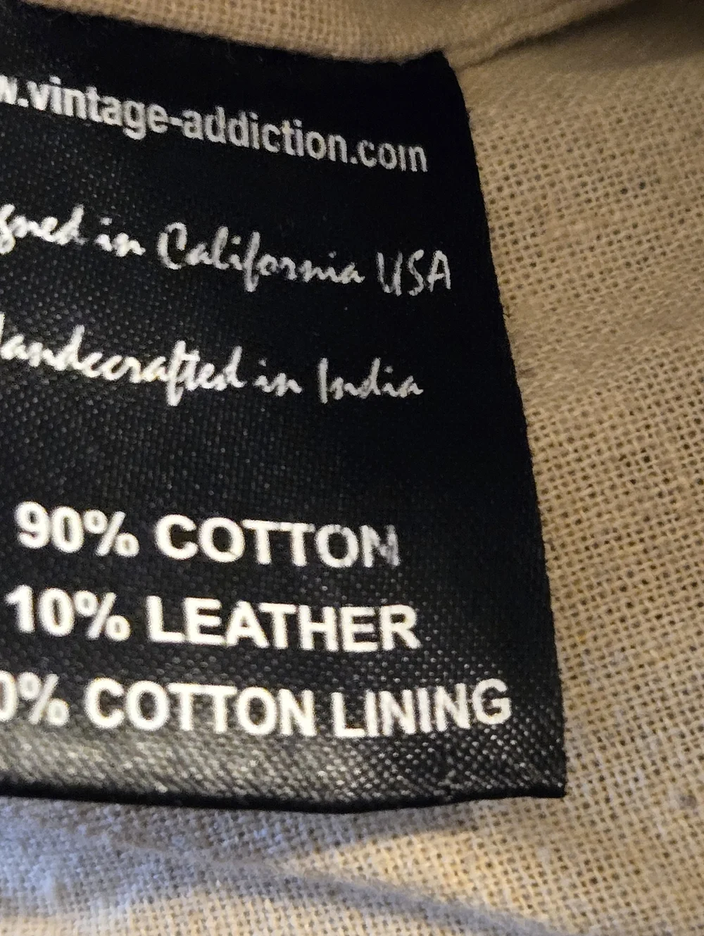 Vintage Addiction Recycled Canvas Leather Crossbody Messenger Bag Unisex
